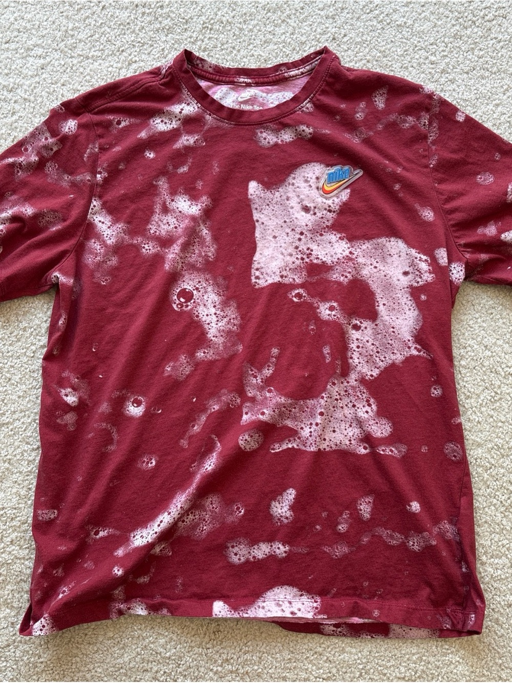 Nike Keep It Clean AOP T-Shirt Burgundy Max men size XL